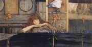 Fernand Khnopff I Lock My Door Upon Myself oil painting on canvas